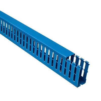 Korytko kablowe grubogrzebiniowe T1, 25x60x2000 mm, niebieskie, B00280 - zestaw