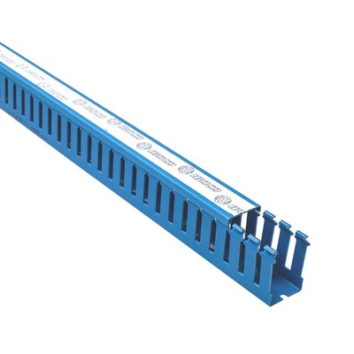 Korytko kablowe grubogrzebiniowe T1-F, 40x60x2000 mm, niebieskie, B00284 - zestaw