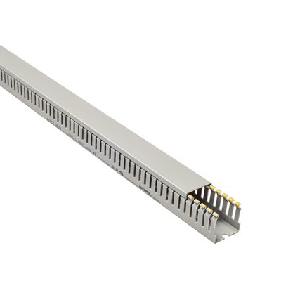 Korytko kablowe cienkogrzebiniowe T1-EN, 40x40x2000 mm, szare, B02579 - zestaw