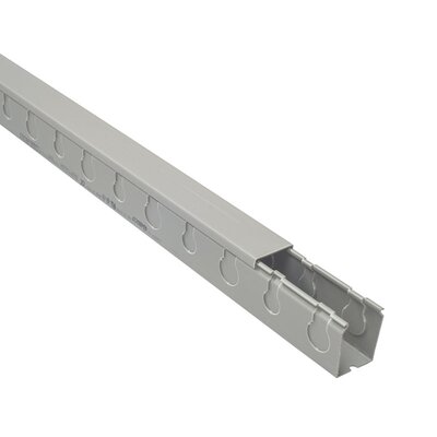 Korytko kablowe pełne perforowane TPD, 37,5x50x2000 mm, szare PVC, B08203 - zestaw