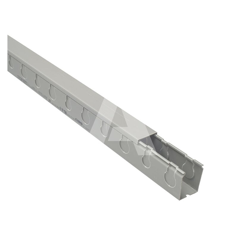 Korytko kablowe pełne perforowane TPD, 37,5x50x2000 mm, szare PVC, B08203 - zestaw