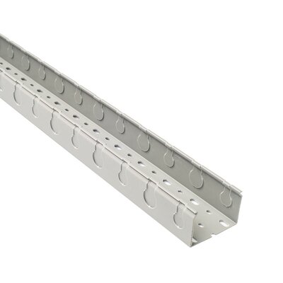 Korytko kablowe pełne perforowane TPD, 75x50x2000 mm, szare PVC, B08204