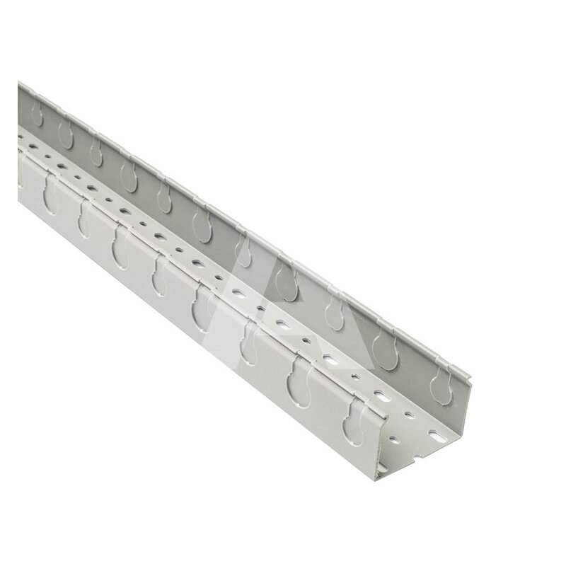 Korytko kablowe pełne perforowane TPD, 75x50x2000 mm, szare PVC, B08204