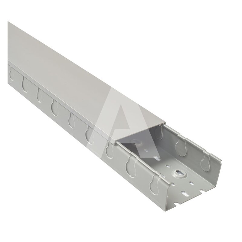 Korytko kablowe pełne perforowane TPD, 50x50x2000 mm, szare PVC, B08213 - zestaw