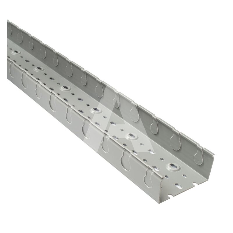 Korytko kablowe pełne perforowane TPD, 50x50x2000 mm, szare PVC, B08213