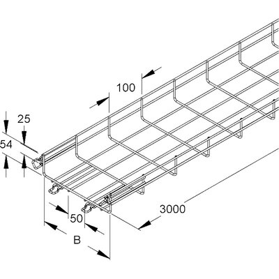 Korytko siatkowe MTC, MTC 54.500 V-schemat