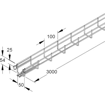 Korytko siatkowe MTC, MTC 54.050 V-schemat