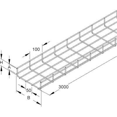 Korytko siatkowe GRS, GRS 60.200 E3-schemat