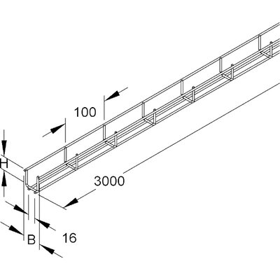 Korytko siatkowe GR, GR 40.040 E3-schemat