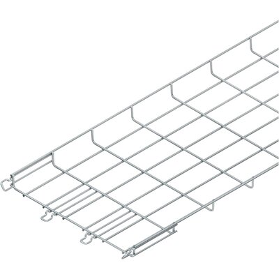 Korytko siatkowe, łączone bezśrubowo, 105x300x3000 mm, ocynk ogniowy, MTC 30.300 F - rysunek