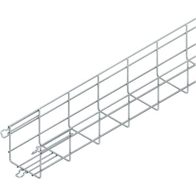 Korytko siatkowe, łączone bezśrubowo, 105x100x3000 mm, ocynk galwaniczny, MTC 105.100 V - rysunek