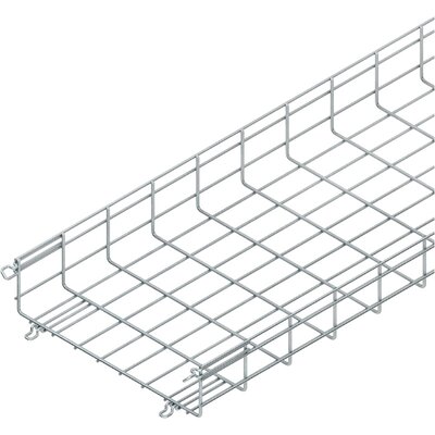 Korytko siatkowe, łączone bezśrubowo, 105x400x3000 mm, ocynk galwaniczny, MTC 105.400 V - rysunek