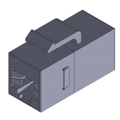 Gniazdo Keystone RJ45 CAT6, 99206 - render