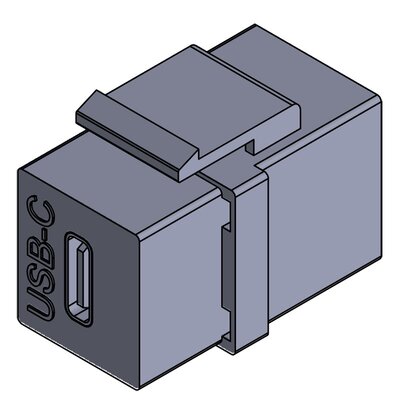Gniazdo Keystone USB-C, 99212 - render
