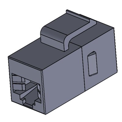 Gniazdo Keystone RJ45 CAT7, 99213 - render