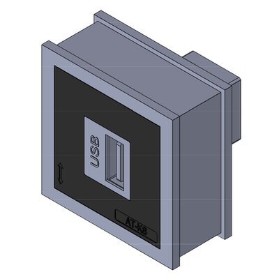 Moduł uszczelniający AT-KS-USB 3.0, z gniazdem Keystone, 39968 - render