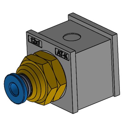 Moduł uszczelniający AT-K-M12x1,0, z pneumatycznym złączem grodziowym D4, 39971 - render