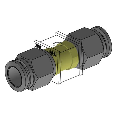 Moduł uszczelniający AT-K-Z 1/4", z pneumatycznym złączem grodziowym D12, 39976 - render