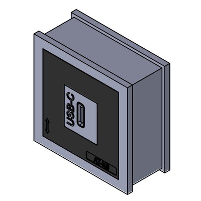 Moduł uszczelniający AT-KS-USB-C, z gniazdem Keystone, 39981 - render