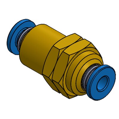 Złącze grodziowe D4, M12x1,0, 99210 - render