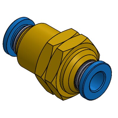 Złącze grodziowe D6, M14x1,0, 99211 - render