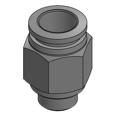 Złącze grodziowe D12, BSP 1/4", 99229 - render