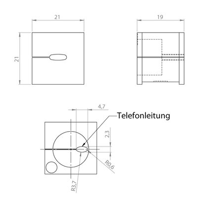 Moduł uszczelniający KT specjalny, mały, KT tele, z otworem na kabel telefoniczny, 39929