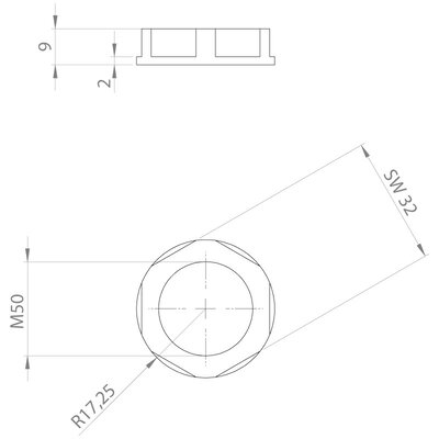 Nakrętka dzielona GMT, GMT 25, gwint M25x1,5, 31100