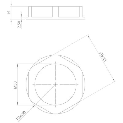Nakrętka dzielona GMT, GMT 50, gwint M50x1,5, 31140