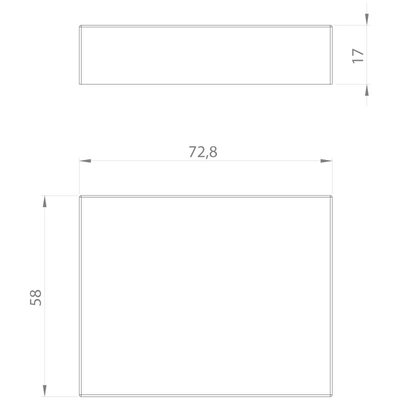 Zaślepka do ramki zatrzaskowej BPK-SNAP, BPK-SNAP-B, 73x58x17 mm, 42003
