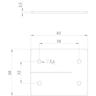Uszczelka ogniowa do przepustu kablowego IFPS, IFPS-B, 83x68x2,5 mm, 99305