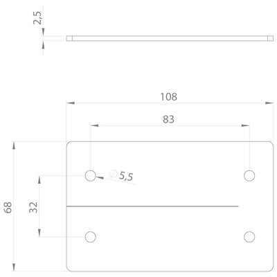 Uszczelka ogniowa do przepustu kablowego IFPS, IFPS 10, 108x68x2,5 mm, 99306