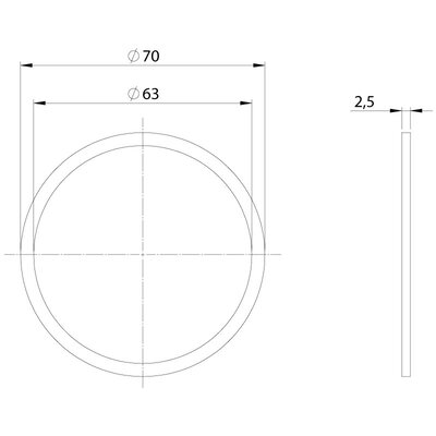 Uszczelka przewodząca EMC-KVT-DS 63, EMC gasket 63, gwint M63x1,5, 99556