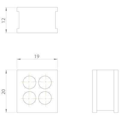 Moduł uszczelniający QT-DT mały, QT-DT 1, z otworami 4x1-6,5 mm, 42550