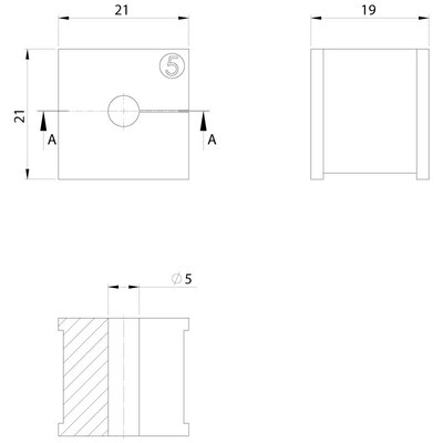Moduł uszczelniający EMC-KT mały, EMC-KT 5, z otworem 1x5-6 mm, 99462