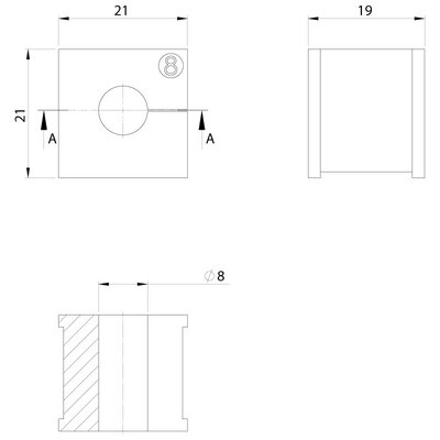 Moduł uszczelniający EMC-KT mały, EMC-KT 8, z otworem 1x8-9 mm, 99465