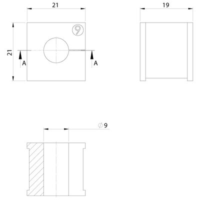 Moduł uszczelniający EMC-KT mały, EMC-KT 9, z otworem 1x9-10 mm, 99466