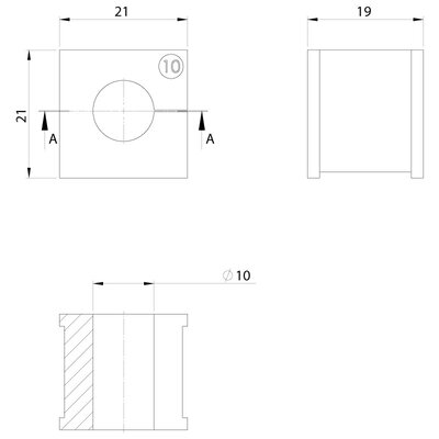 Moduł uszczelniający EMC-KT mały, EMC-KT 10, z otworem 1x10-11 mm, 99467