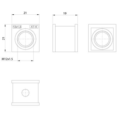 Moduł uszczelniający AT-K-M, AT-K-M M12 × 1.5, z gwintem, 39956