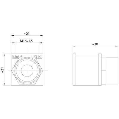 Moduł uszczelniający AT-K-M, AT-K-M M16 × 1.5, z gwintem, 39957