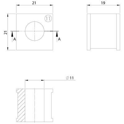Moduł uszczelniający EMC-KT mały, EMC-KT 11, z otworem 1x11-12 mm, 99468