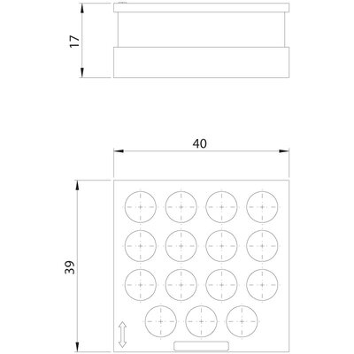 Moduł uszczelniający QT-DT duży, QT-DT 9, z otworami 15x1-7,1 mm, 42557