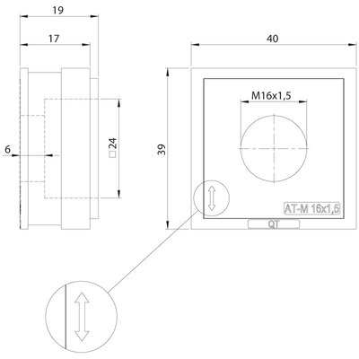 Moduł uszczelniający, QT-AT-M, QT-AT-M 16 × 1.5, z gwintem, 42597