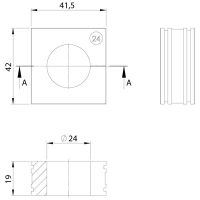 Moduł uszczelniający EMC-KT duży, EMC-KT 24, z otworem 1x24-25 mm, 99483