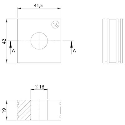Moduł uszczelniający EMC-KT duży, EMC-KT 16, z otworem 1x16-17 mm, 99475