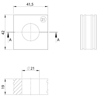 Moduł uszczelniający EMC-KT duży, EMC-KT 21, z otworem 1x21-22 mm, 99480