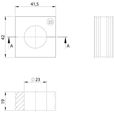 Moduł uszczelniający EMC-KT duży, EMC-KT 23, z otworem 1x23-24 mm, 99482