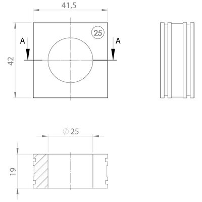 Moduł uszczelniający EMC-KT duży, EMC-KT 25, z otworem 1x25-26 mm, 99484
