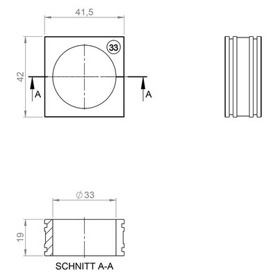 Moduł uszczelniający KT-BL 33,  70133 - schemat