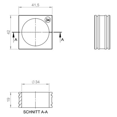 Moduł uszczelniający KT-BL 34,  70134 - schemat